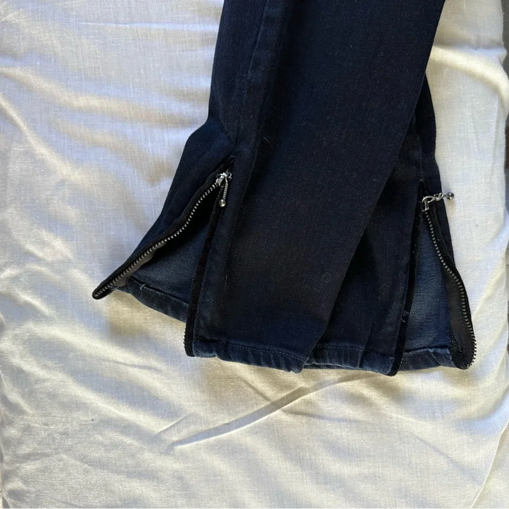 PAIGE Jane Zip Dark Wash Skinny Jeans Size 31 Ankle Zip